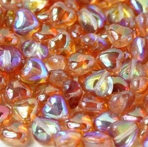 Acrylic heart shaped beads